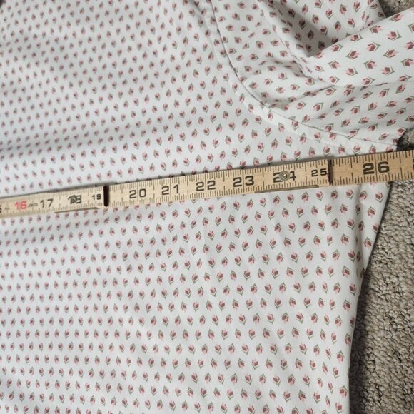 Mizzen + Main Men's Leeward Dress Shirt SZ XXL Trim Fit Long Sleeve Geo Floral - Picture 8 of 9